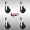 Service Caster 4 Inch 316SS Soft Rubber Wheel Swivel 3/4 Inch Expanding Stem Caster Set SCC SCC-SS316EX20S414-SRS-34-4 - alternate 1